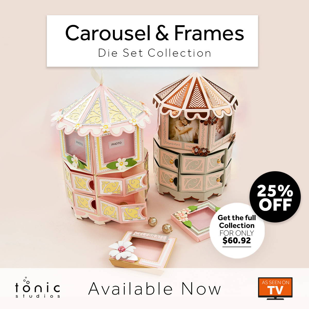 置物 everything happens to me Big Top Carousel & Little Memories Die Set Launch – Tonic